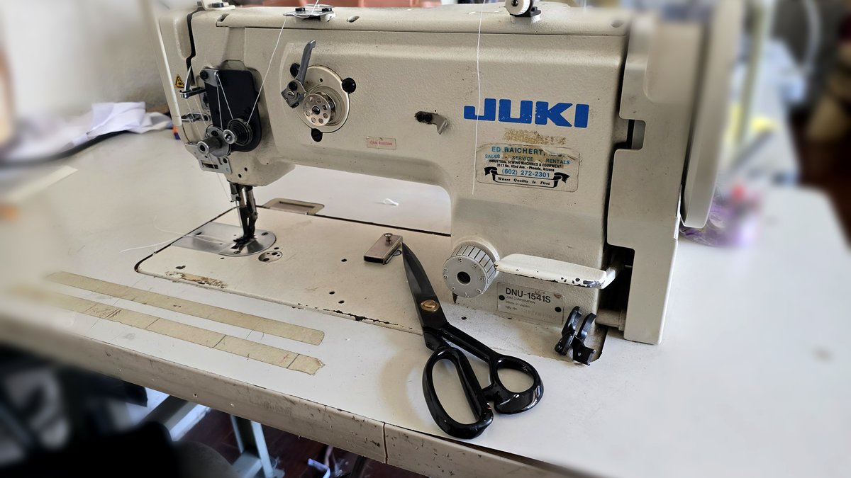Juki DNU-1541S walking foot industrial sewing machine at ContractSewing.mx Tijuana facility
